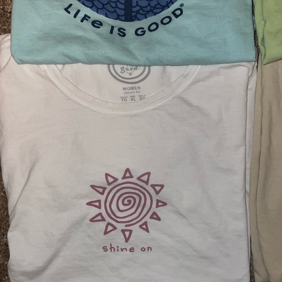 Lot of 4 Women’s Life Is Good Short Sleeve T- Shirts Size XL Summer Vibes - Picture 5 of 6